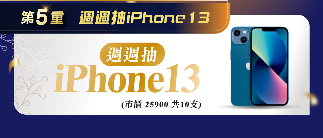 第五重 週週抽iphone13