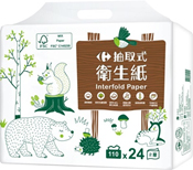 家樂福抽取式衛生紙-FSC 110x24110 PC抽 X 24